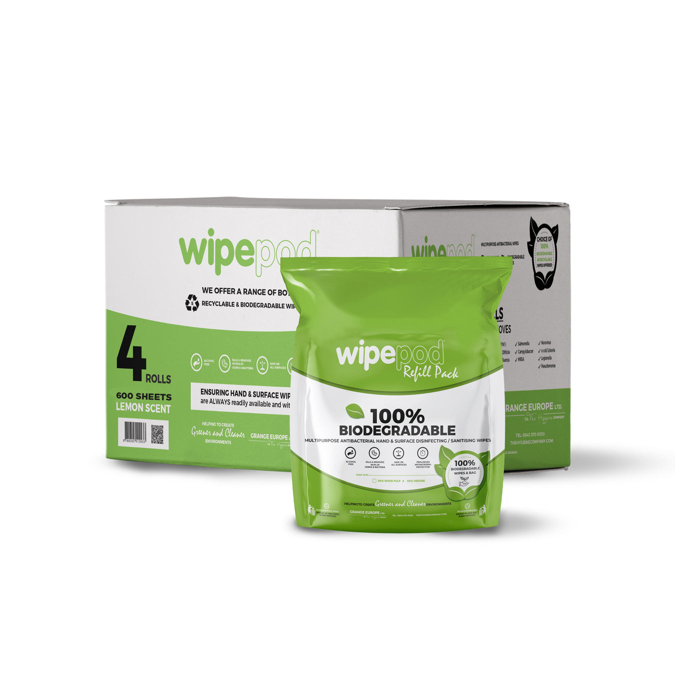 "Clean & Green: Antibacterial Disinfectant Hand & Surface Wet Wipes - Sustainable Solutions for Hygiene"