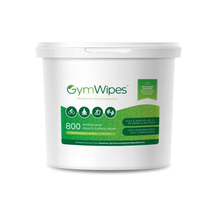 Gym Wipes™ 800ct Biodegradable Antibacterial Hand & Surface Wipes with Refillable Dispenser.