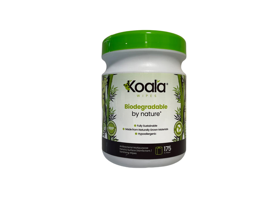 Biodegradable Antibacterial Wipes | Compostable Cleaning Wipes | Koala 175ct