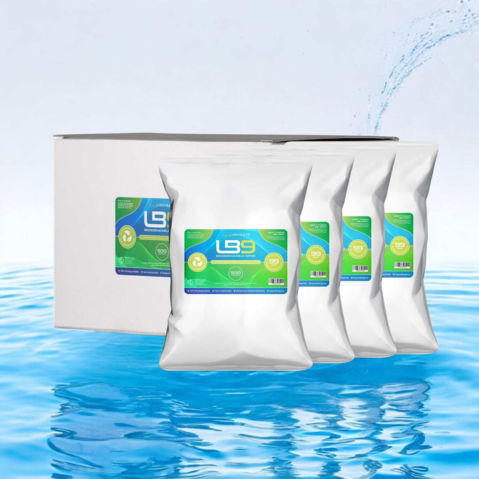 Liquidate® LB9 Biodegradable Wipes: 100% Plant-Based, Compostable, & Effective Germ Removal - Grange Europe Ltd - Online Store