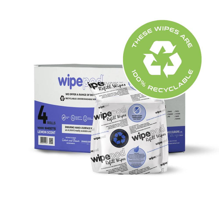 Eco-Friendly Multipurpose, Antibacterial, Sanitising | Disinfectant | Alcohol-Free, Hand & Surface wipes. Bag & Box Recyclable & Biodegradable 