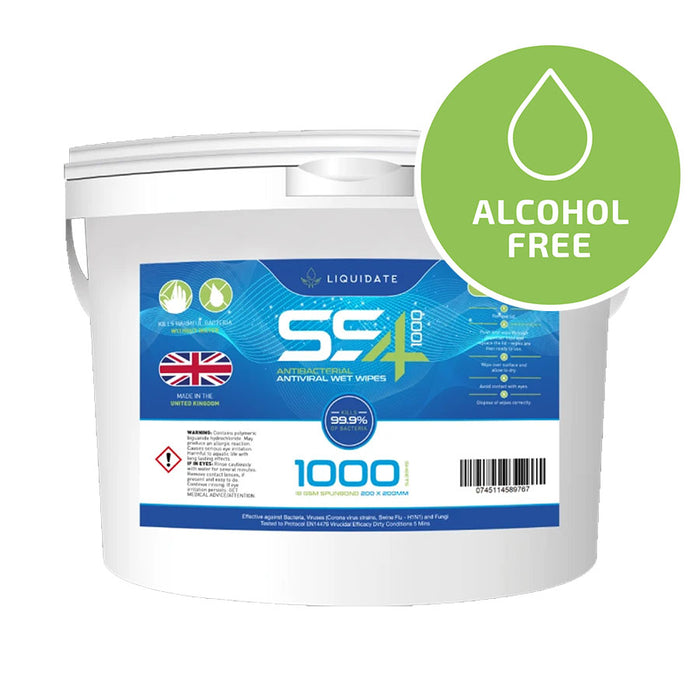 Liquidate® SS4 1000XL: Powerful, Eco-Friendly Hand & Surface Wipes - 100% Recyclable - Grange Europe Ltd - Online Store