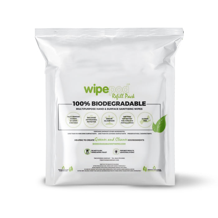 4000-Count Large Antibacterial Wet Wipes (Lemon Scent) - 100% Biodegradable & Recyclable Bulk Pack (4 Rolls)