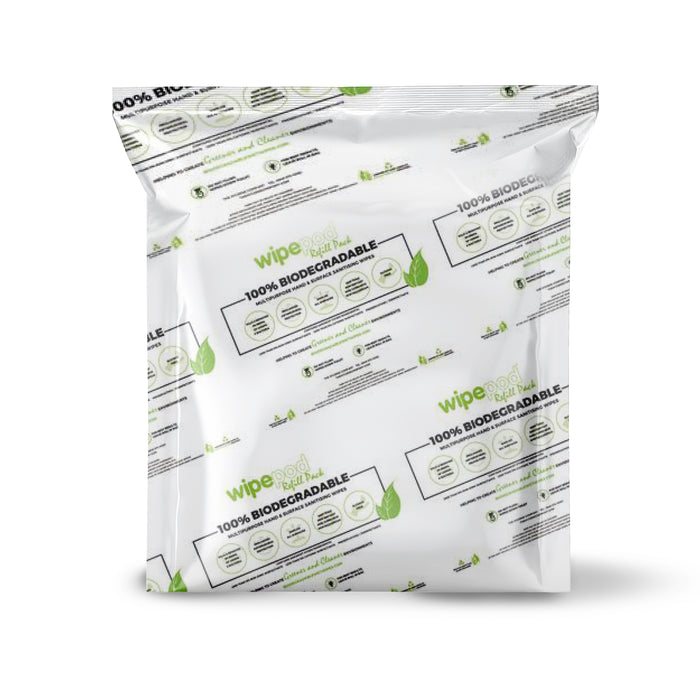 2000 Wipes (4 Rolls) XL Biodegradable Antibacterial Hand and Surface Wet Wipes
