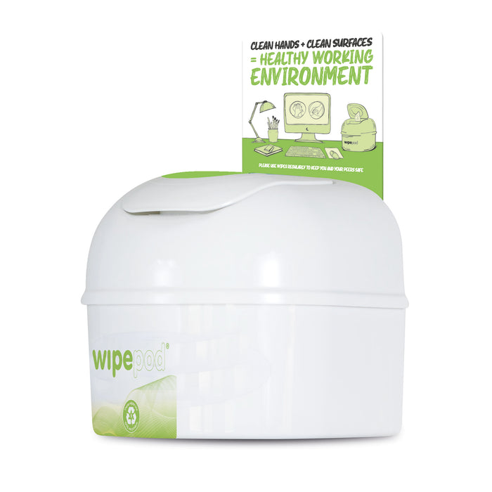 WIPEPOD® Antibacterial Wet Wipes Dispenser with Antimicrobial Technology - Lifetime Guarantee & Custom Branding Options - Grange Europe Ltd - Online Store