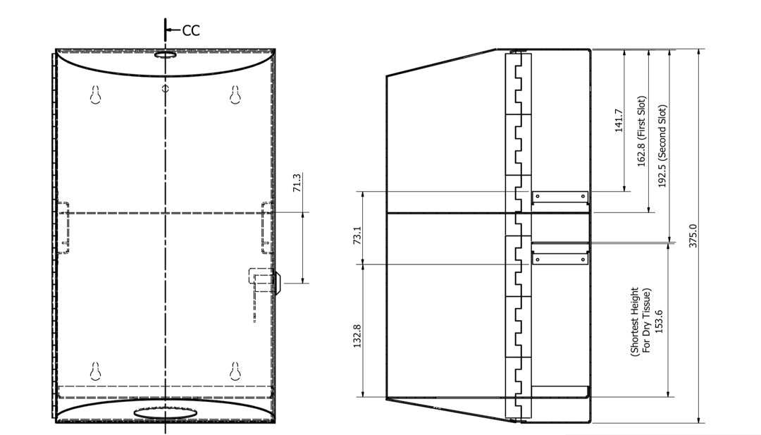 Stainless Wall mounted Wet & Dry dispenser - Grange Europe Ltd - Online Store