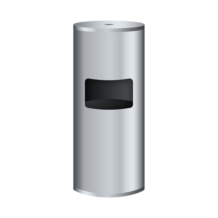 Brushed Stainless Steel Floor Standing Antibacterial Wet Wipes Dispenser with Built-in Waste Bin - Grange Europe Ltd - Online Store