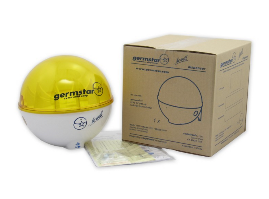 Germstar® Touchless Dispenser white/yellow - Grange Europe Ltd - Online Store