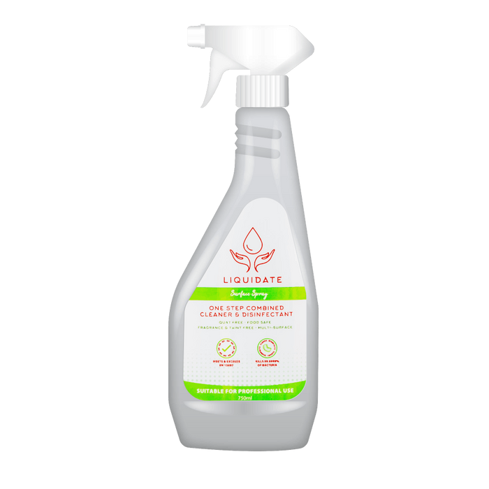 R5 Liquidate antibacterial surface spray, sanitiser / disinfectant 500 ml x 16 bottles per box Quat Free Biodide